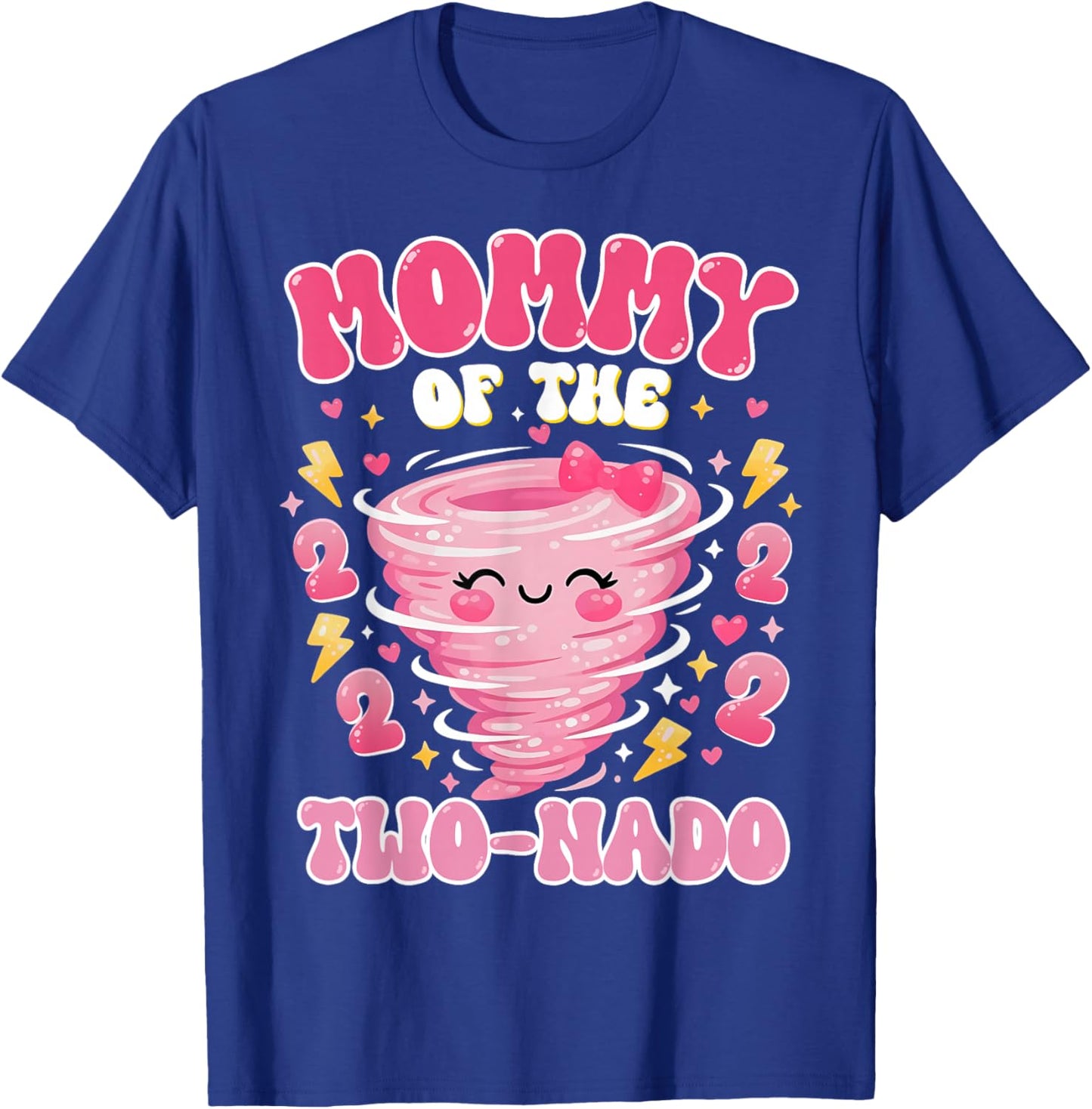 Mommy of The Two-nado 2nd Birthday Girl Tornado Theme Bday T-Shirt - T-Shirt | Royal