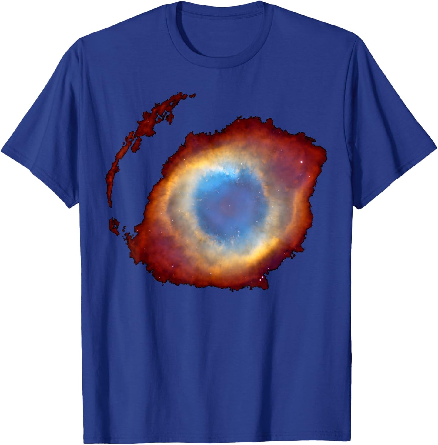 Final Frontier Gifts Eye of God Helix Planetary Nebula NGC 7293 Hubble Photo -Adults Kids Black Short Sleeve Classic Fit T-Shirt - T-Shirt | Royal