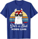 She's a Bad Momma Llama Funny Retro Vintage Mama T-Shirt - T-Shirt | Royal