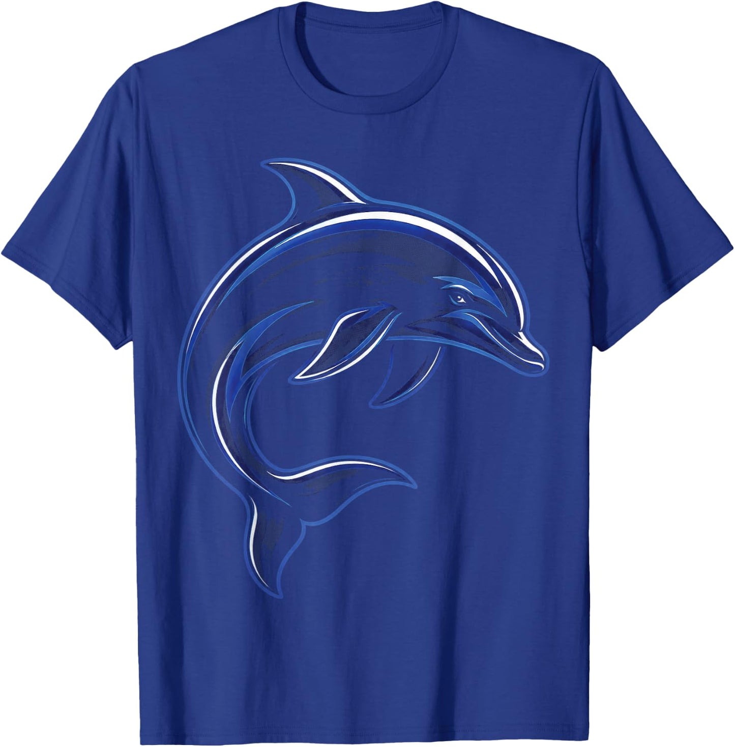 Blue Dolphin Ocean Animal Marine Life Lover T-Shirt - T-Shirt | Royal