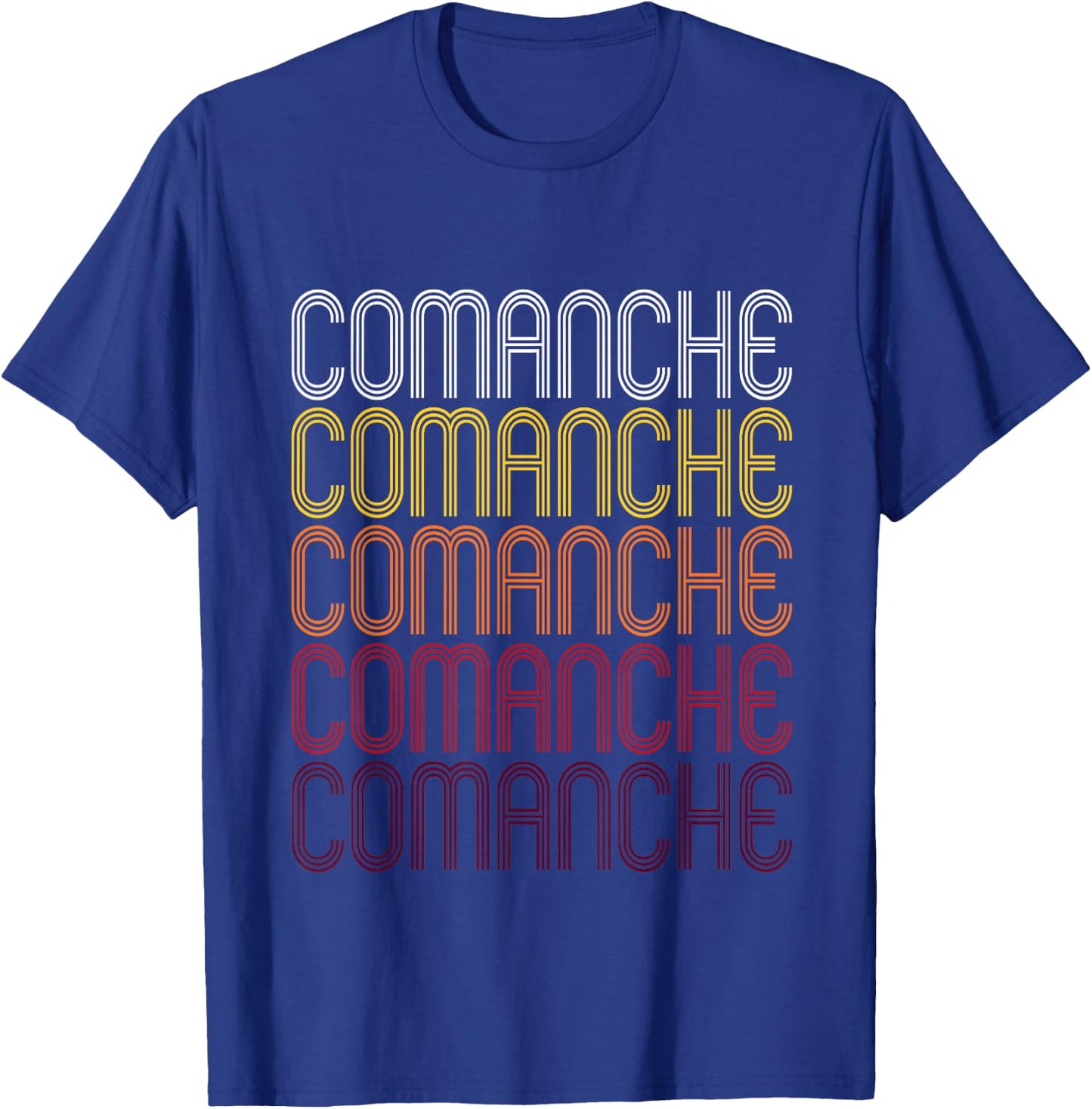 Comanche, TX | Vintage Style Texas T-Shirt - T-Shirt | Royal