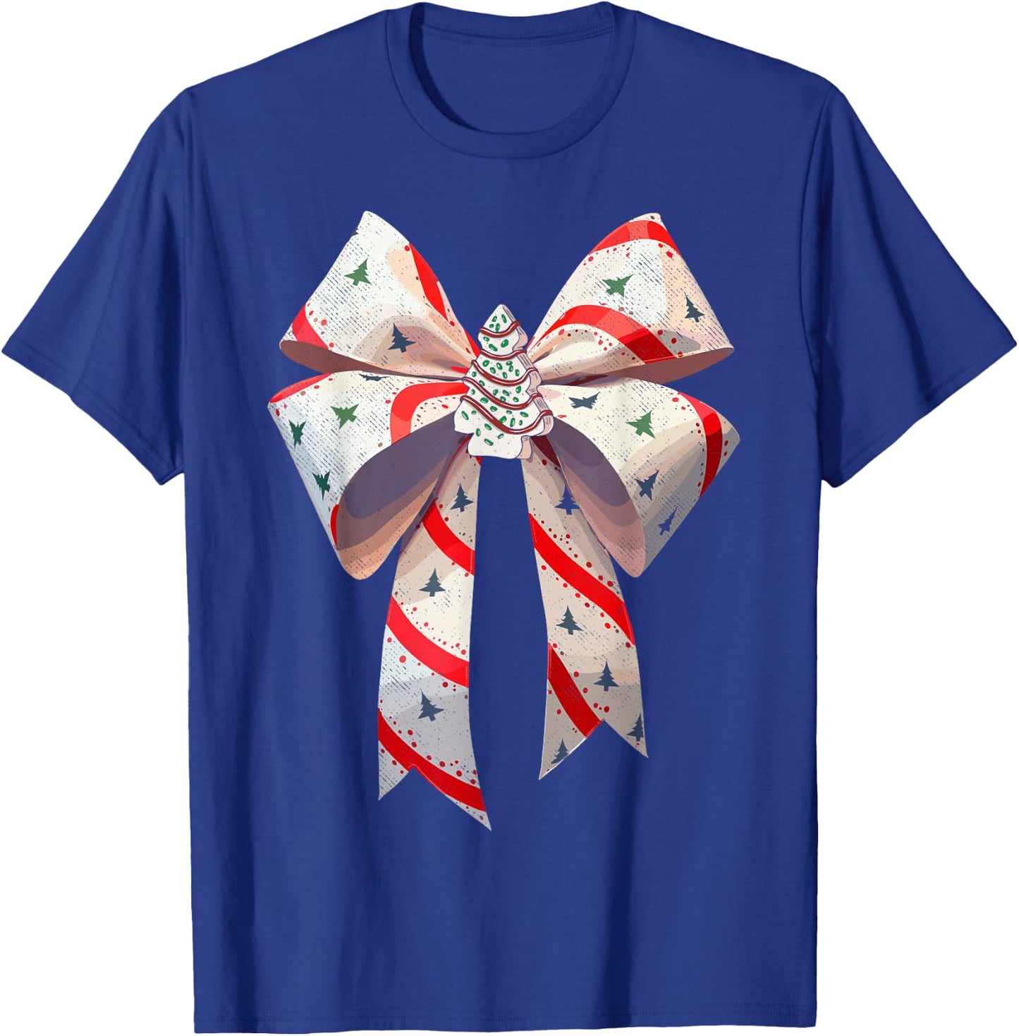 Christmas Party Family Matching New Year Xmas Funny Christmas Bow Xmas Present Costume T-Shirt - T-Shirt | Royal