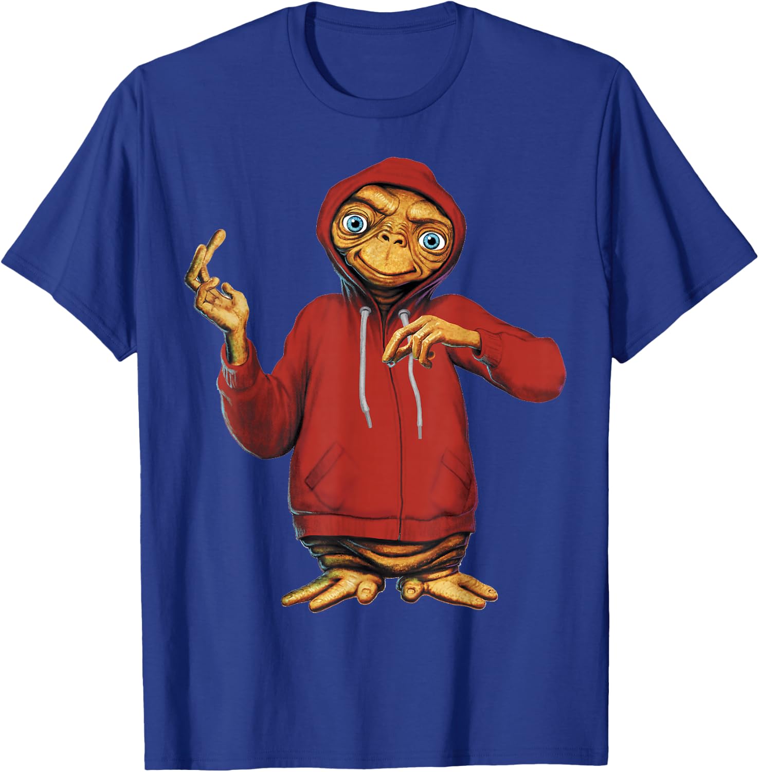 E.T. Hiding in A Portrait Graphic T-Shirt - T-Shirt | Royal