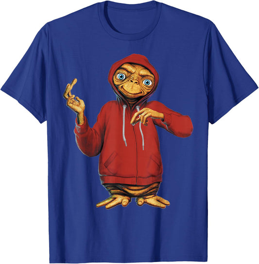 E.T. Hiding in A Portrait Graphic T-Shirt - T-Shirt | Royal