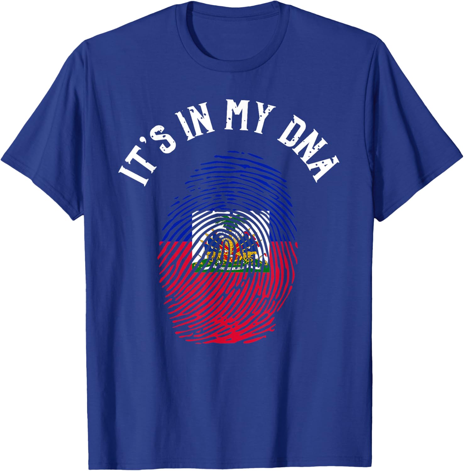 It's In My DNA Fingerprint | Prideful Haitian Gift T-Shirt - T-Shirt | Royal
