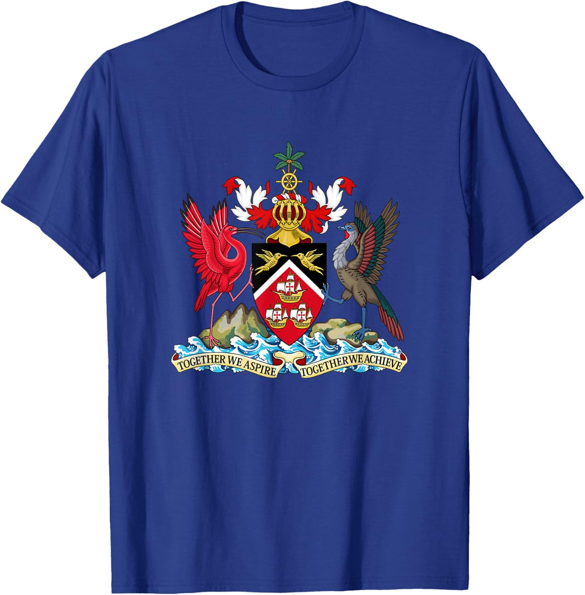 Trinidad & Tobago Coat Of Arms Emblem Symbol Birds T-Shirt - T-Shirt | Royal