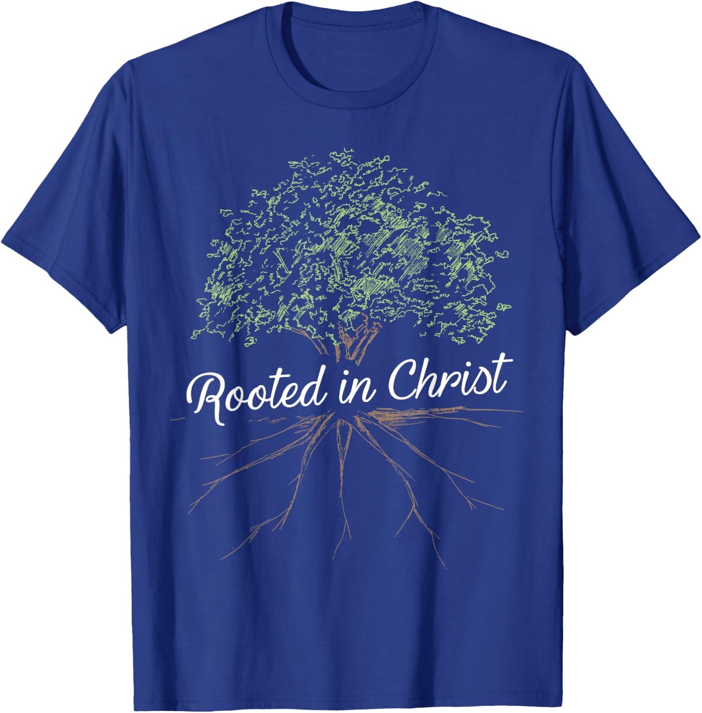 Rooted in Christ - Christian Jesus T-Shirt - T-Shirt | Royal