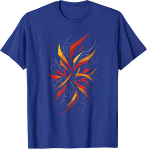 Geometric Aesthetic Swirling Abstract Pop-art T-Shirt - T-Shirt | Royal