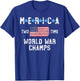 Merica 2 Time World War Champs T Shirt 4th of July T-Shirt - T-Shirt | Royal
