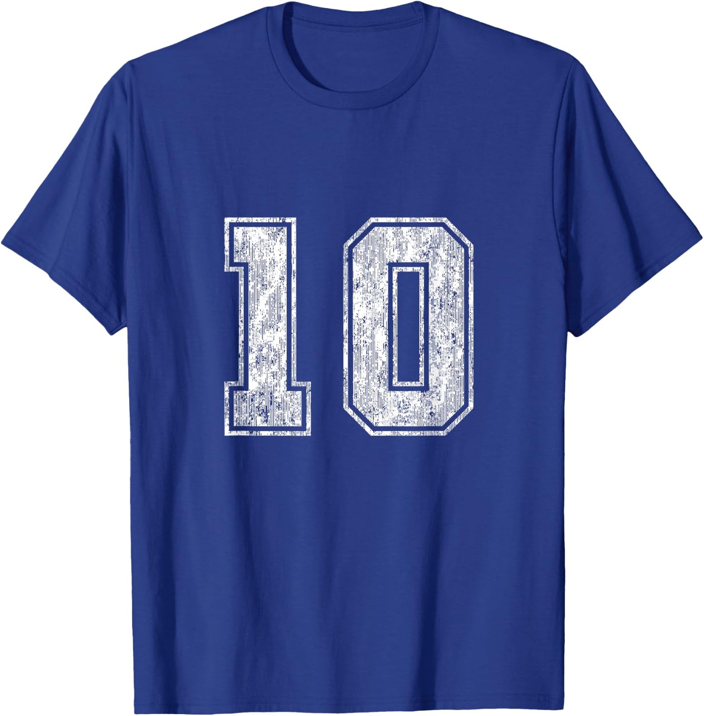 Number 10 Vintage Ten Sports Design T-Shirt - T-Shirt | Royal