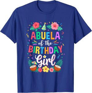 Abuela of The Birthday Girl Aloha Hawaii Party 1St Birthday T-Shirt - T-Shirt | Royal