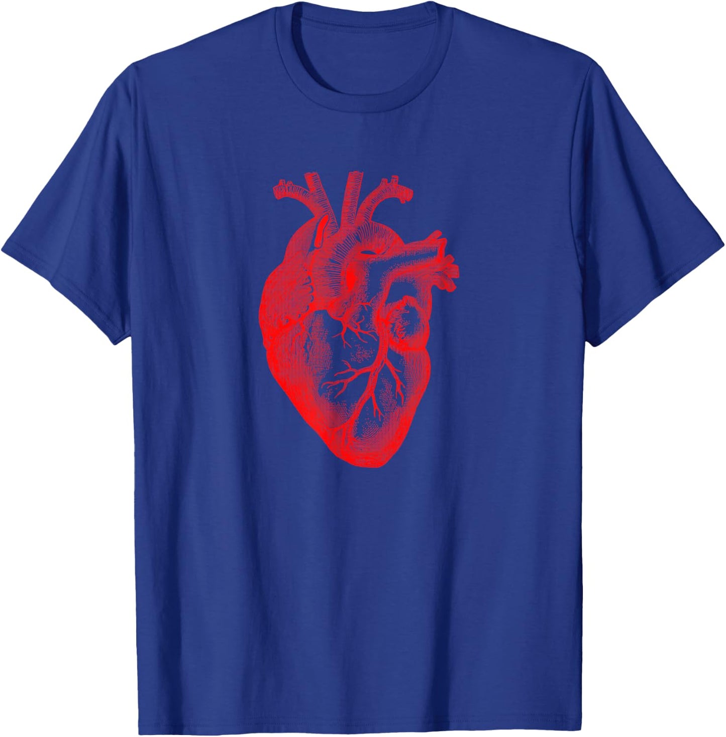 Anatomical Heart Design | Scientific Biology Organ T-Shirt - T-Shirt | Royal