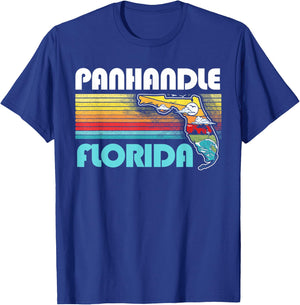 Panhandle Vintage Florida Nature & Outdoors Retro Graphic T-Shirt - T-Shirt | Royal