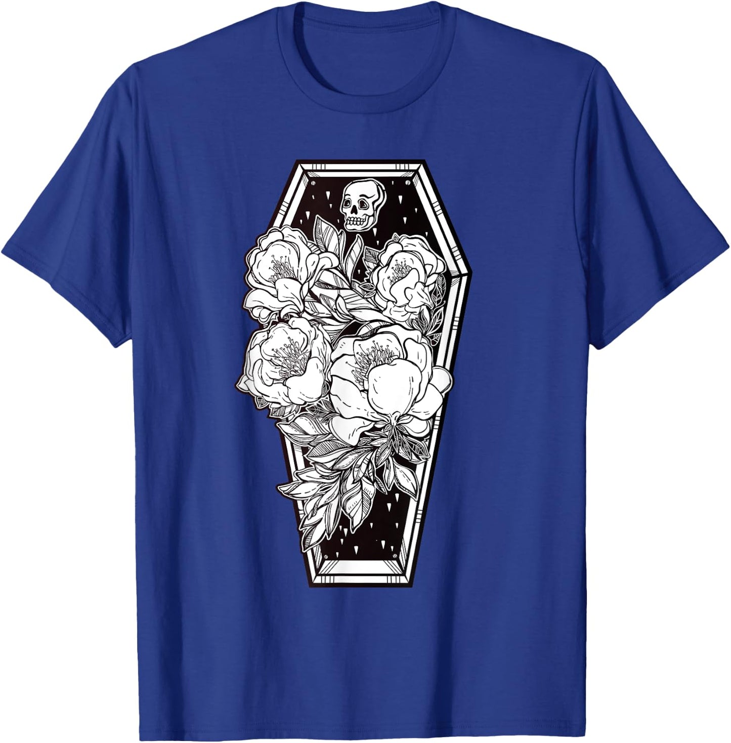 Floral Spooky Halloween - Grave and Roses Occult T-Shirt - T-Shirt | Royal