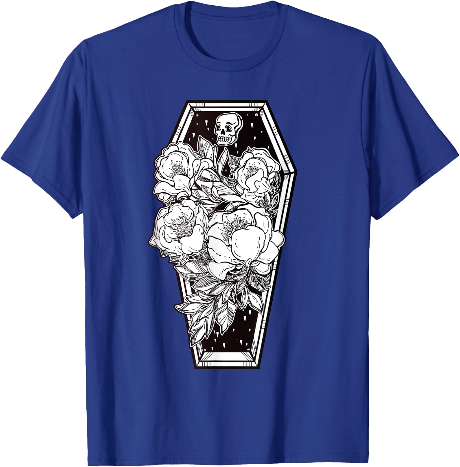Floral Spooky Halloween - Grave and Roses Occult T-Shirt - T-Shirt | Royal