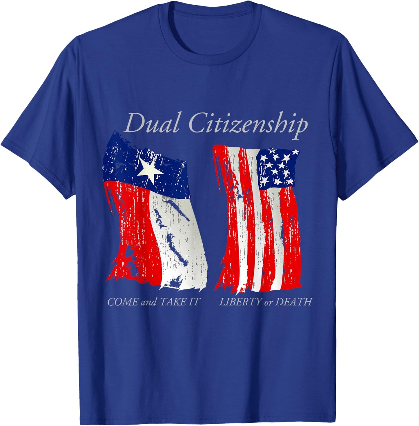 Dual Citizen Texas American Pride for Texans T-Shirt - T-Shirt | Royal