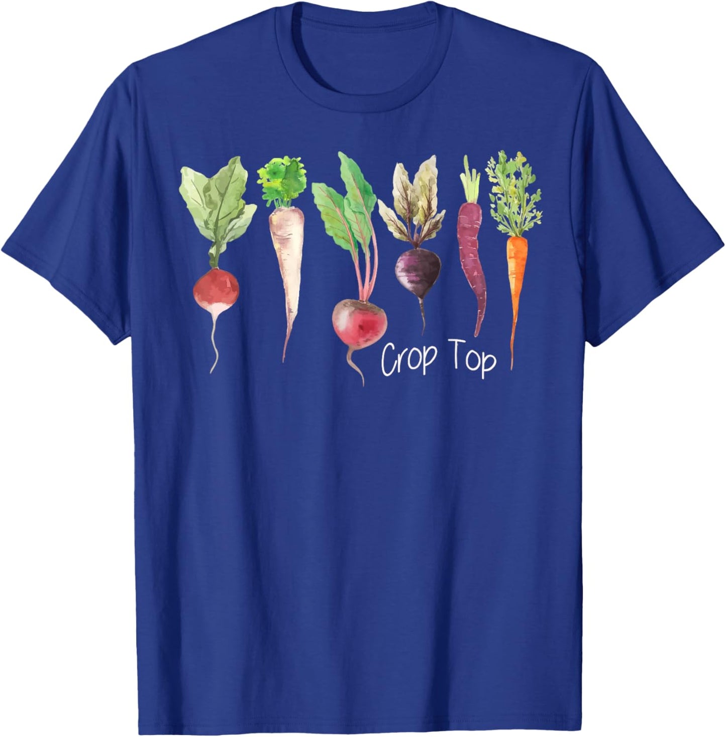 Crop Top Funny Gardening Pun Vegetable Art T-Shirt - T-Shirt | Royal