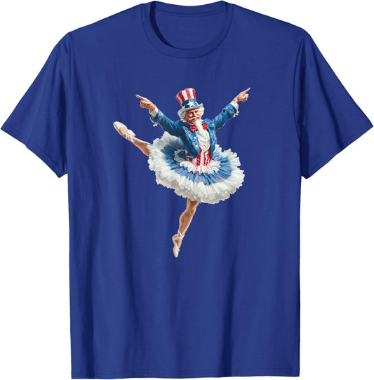 Funny Patriotic Dancer Costume for Ballerina Lovers T-Shirt - T-Shirt | Royal