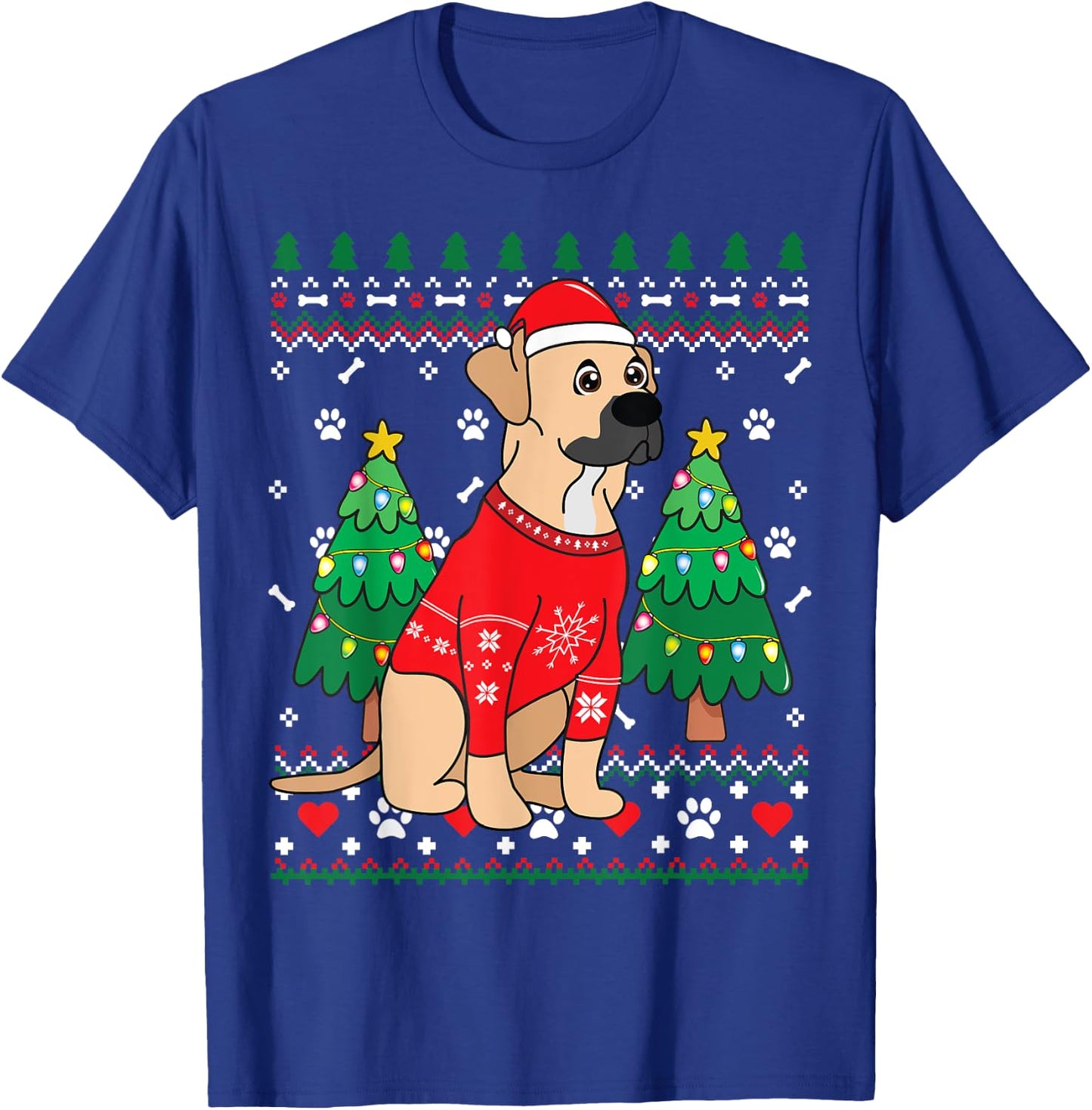 Black Mouth Cur Christmas Ornament Tree Mom Dad Gift T-Shirt - T-Shirt | Royal