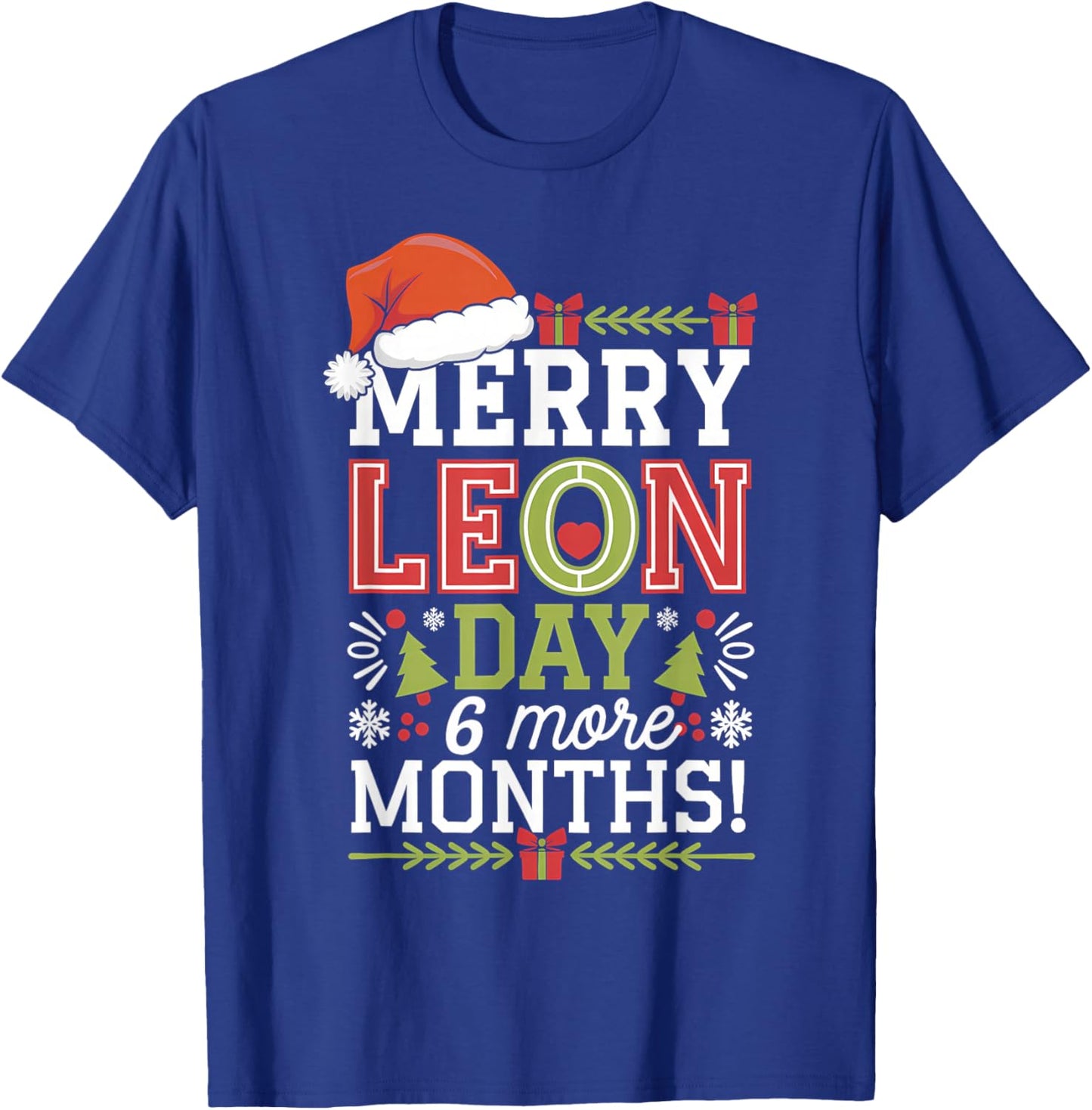 Merry Leon Day Noel Backwards Funny Christmas Countdown T-Shirt - T-Shirt | Royal