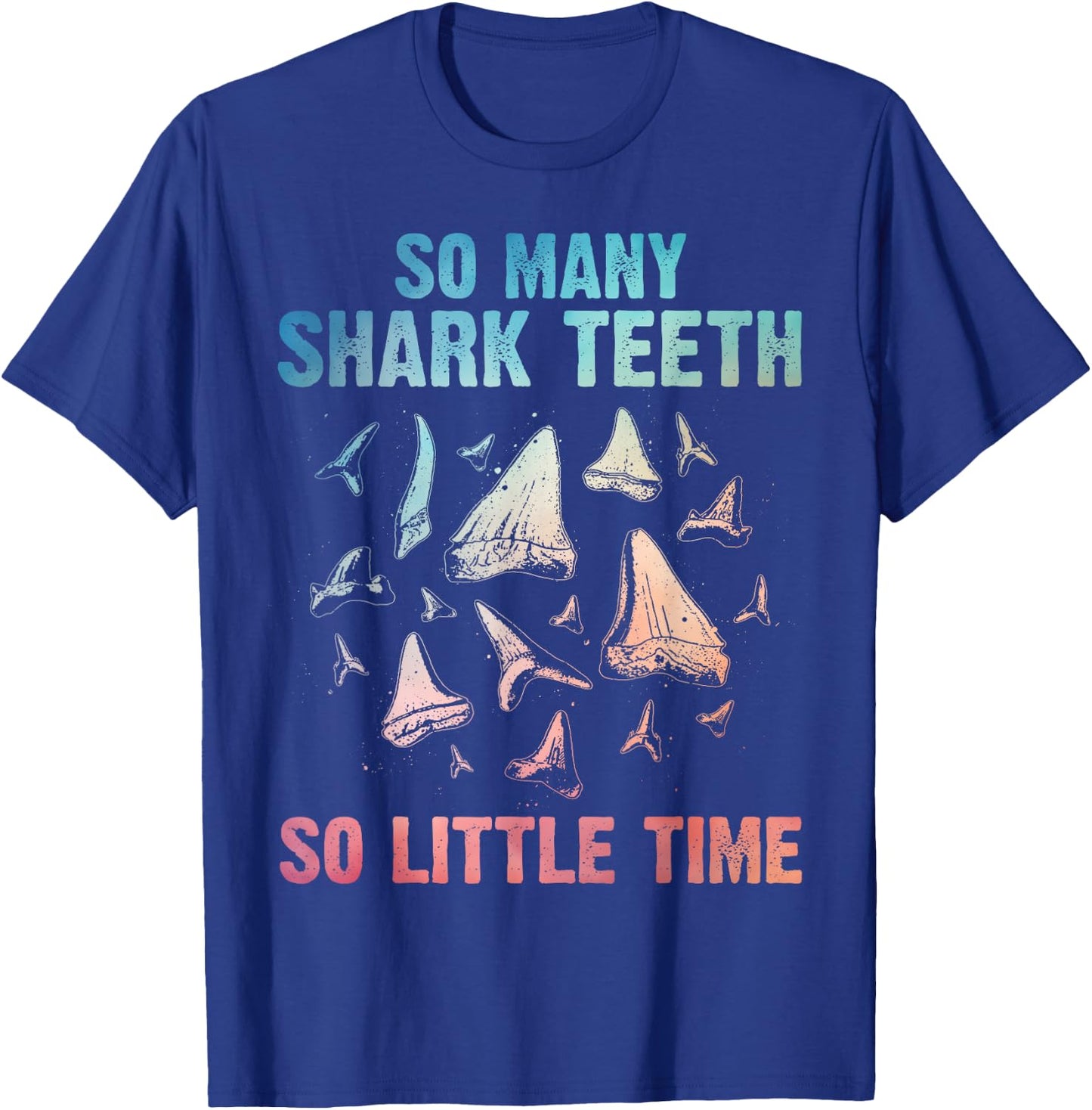 Funny Shark Teeth Art Women Megalodon Teeth Hunter T-Shirt - T-Shirt | Royal