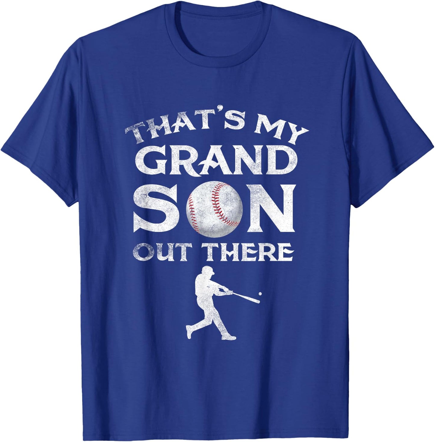 That's My Grandson Out There Baseball Papa Mimi T-Shirt - T-Shirt | Royal
