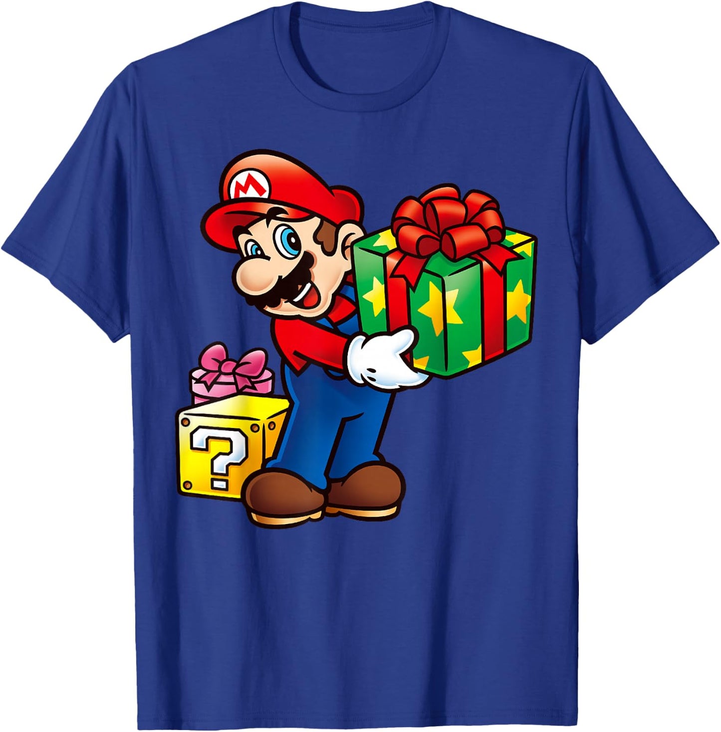Nintendo Super Mario Wrapped Christmas Presents T-Shirt - T-Shirt | Royal