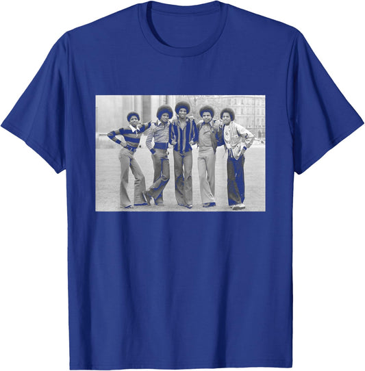 80s Pop Superstar Icon The Jackson 5 in Hyde Park 1977 T-Shirt - T-Shirt | Royal