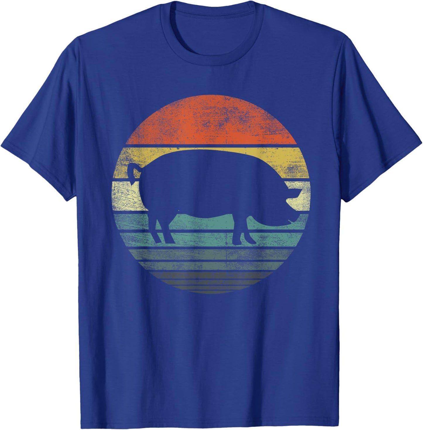 Pig Lover Gifts Funny Farmer Retro Vintage Farm Animals T-Shirt - T-Shirt | Royal