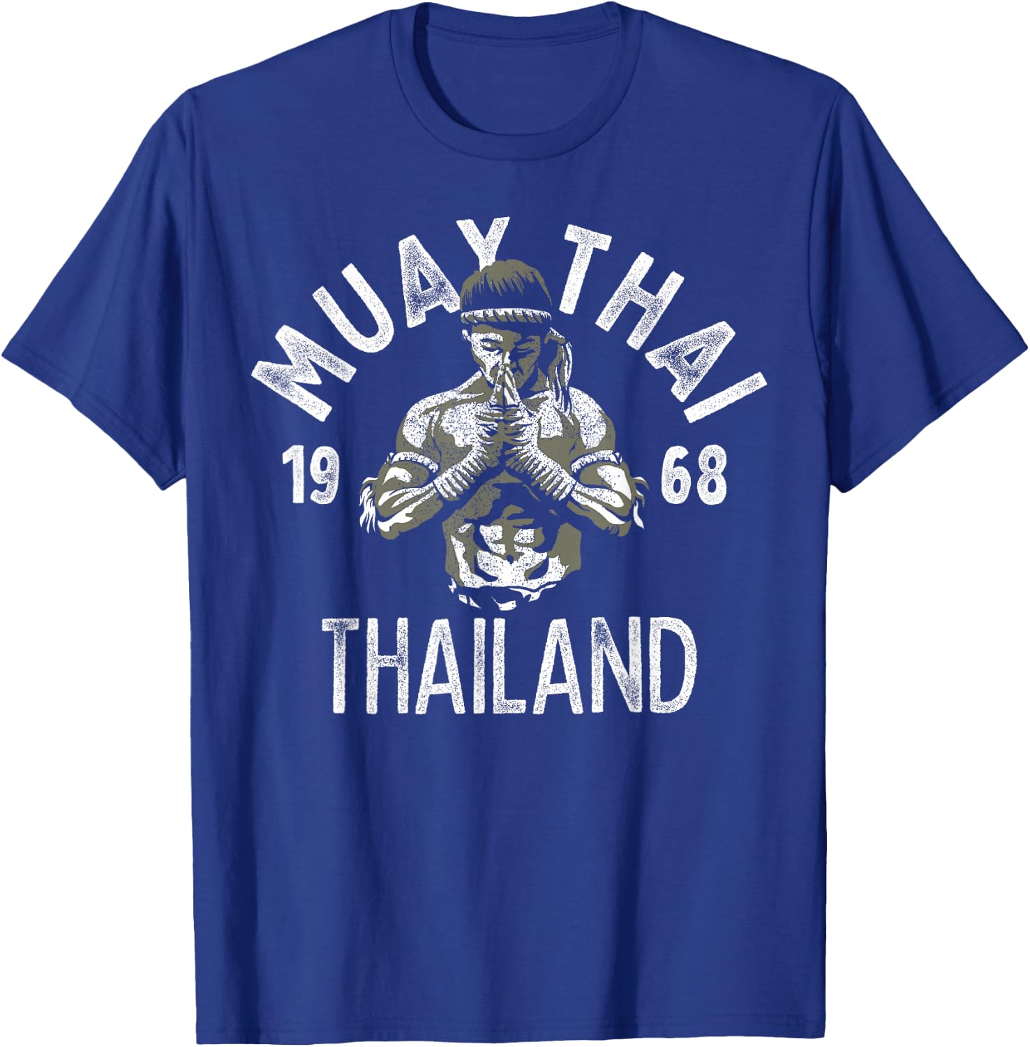 Muay Thai Thailand Vintage Tiger Fighter Training Gift T-Shirt - T-Shirt | Royal