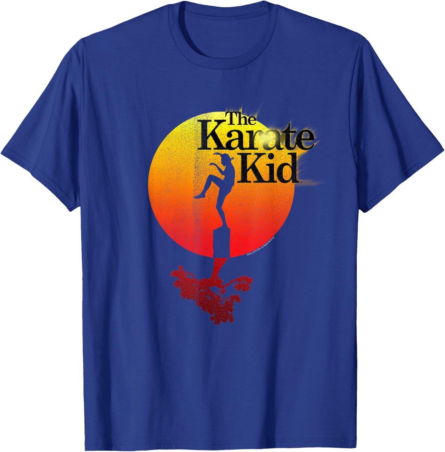 The Karate Kid Sun Gradient Logo Vintage Movie T-Shirt - T-Shirt | Royal