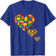 Master Builder Block Brick Building Heart Valentines Day T-Shirt - T-Shirt | Royal