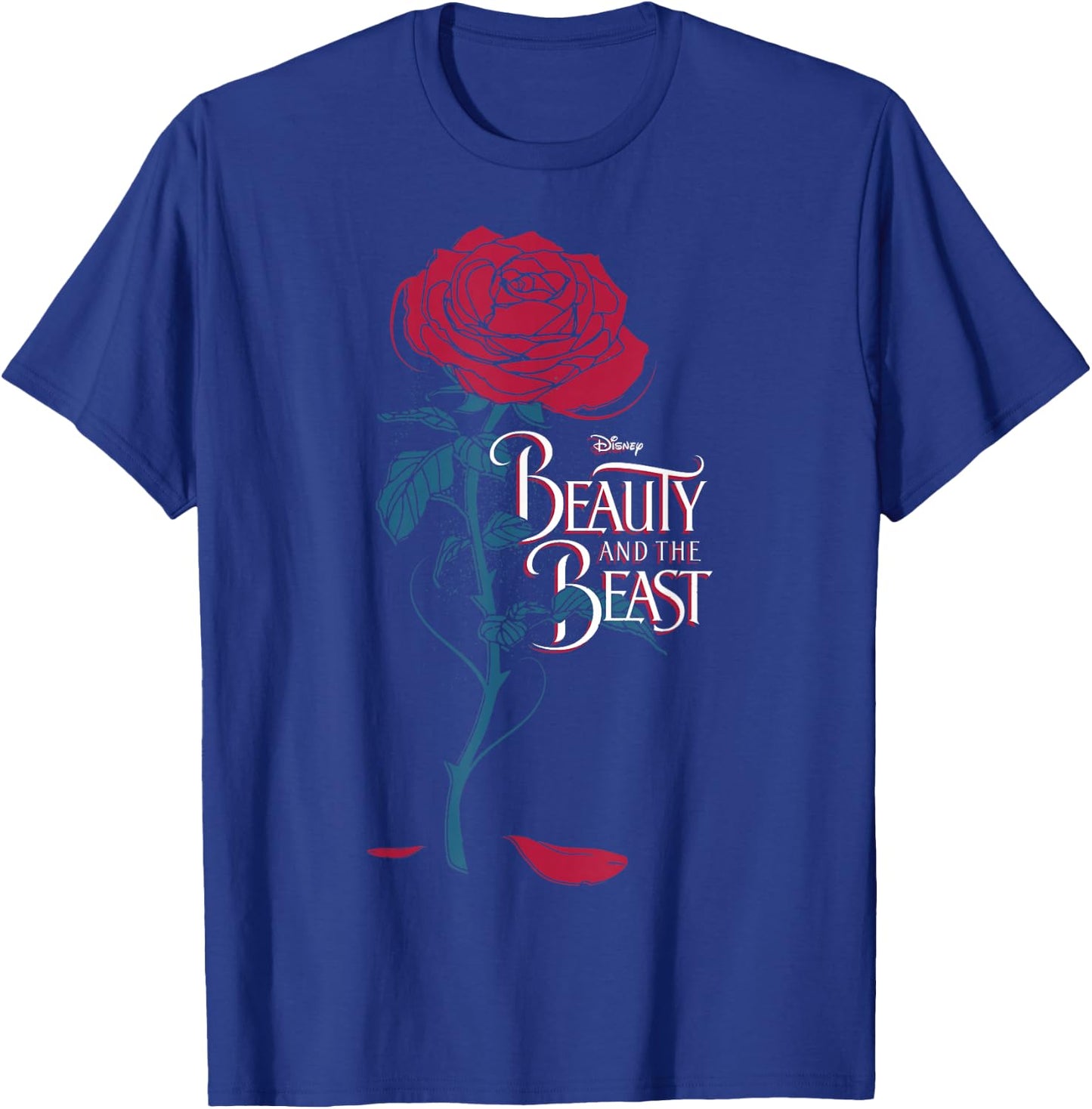 Disney Beauty & The Beast Wilting Rose Logo Graphic T-Shirt - T-Shirt | Royal