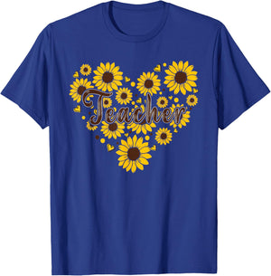 Sunflower Teacher Appreciation Gift T-Shirt - T-Shirt | Royal