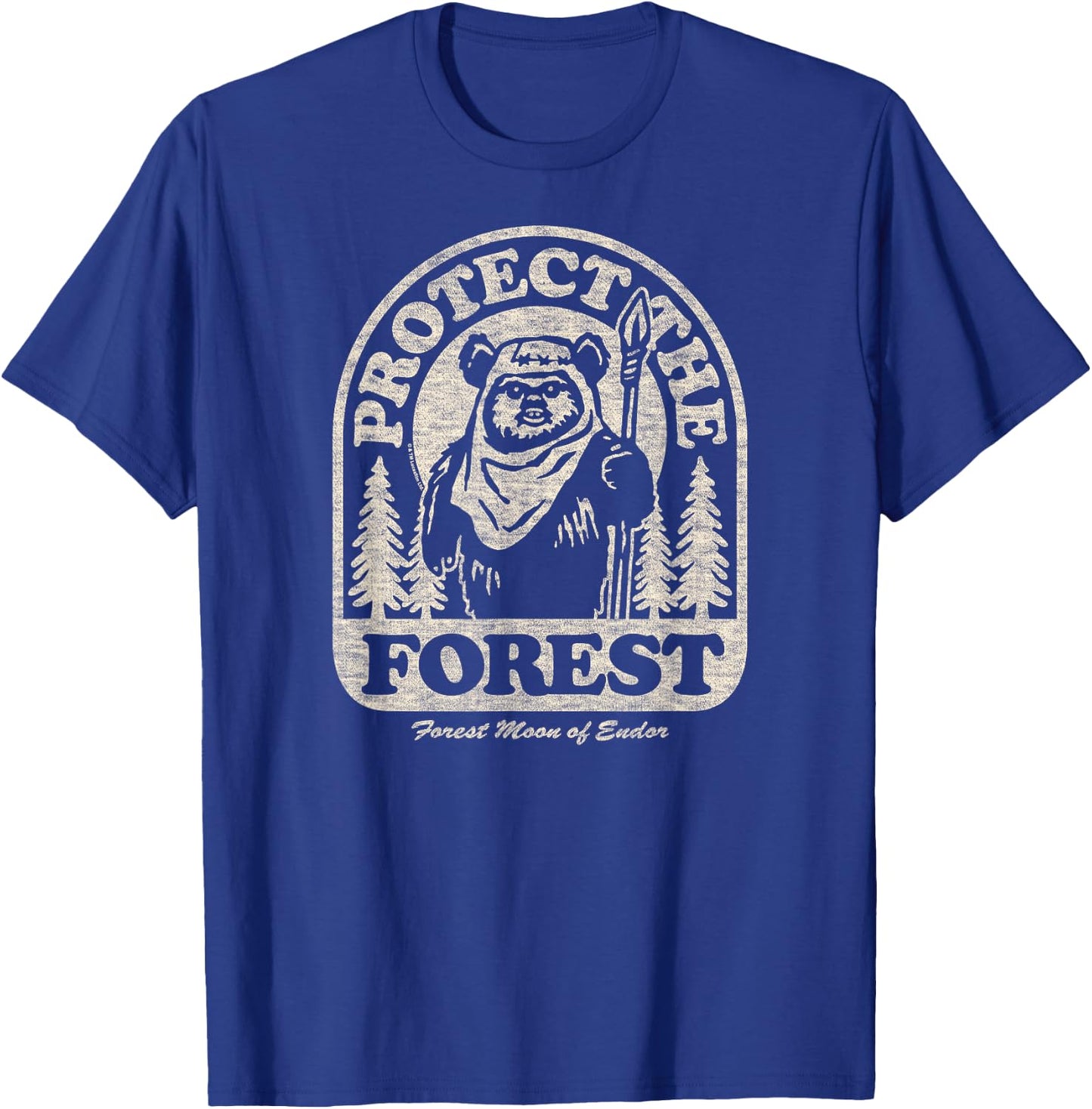Star Wars - Ewok Protect The Forest T-Shirt - T-Shirt | Royal