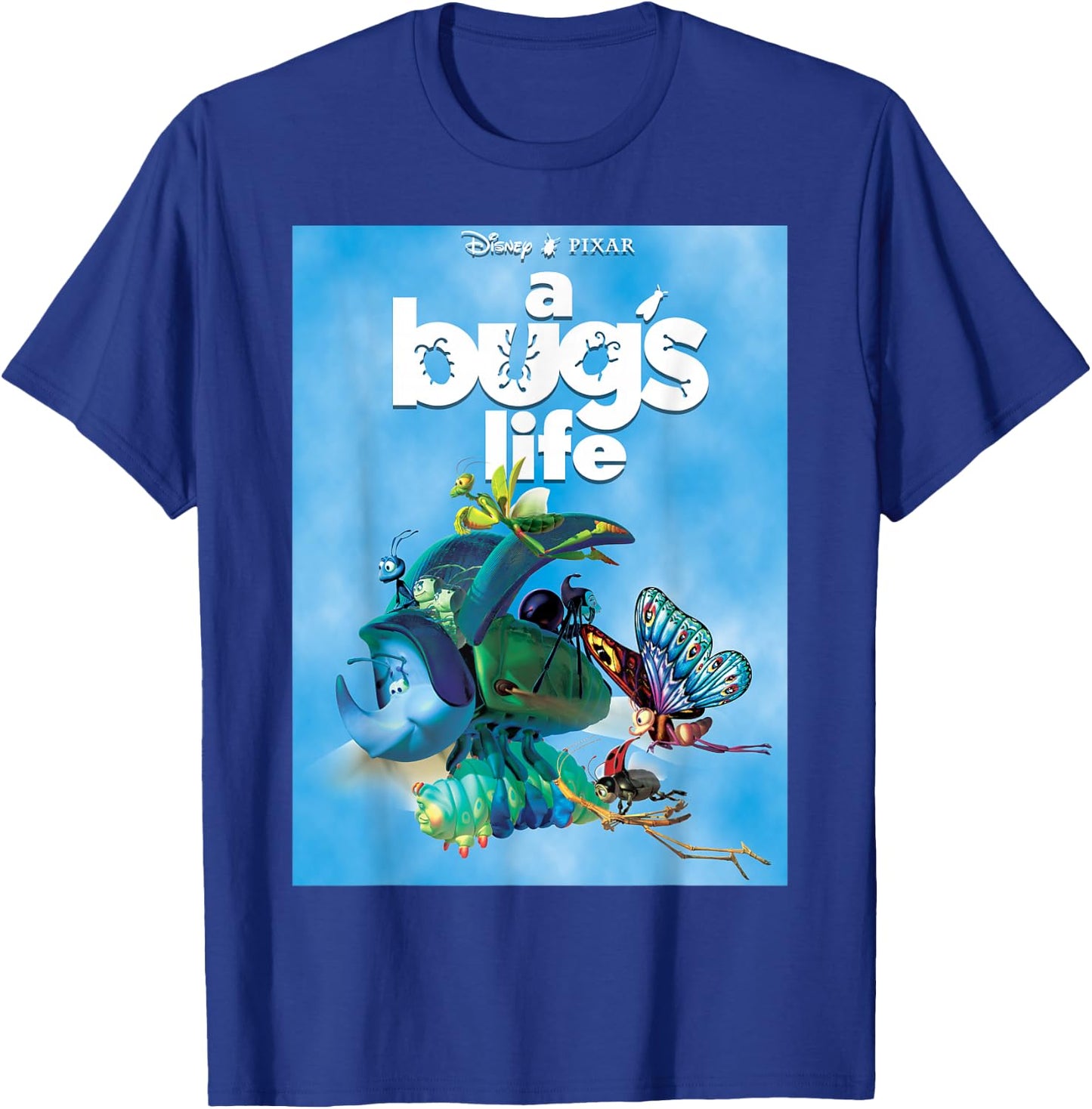 Disney Pixar A Bug's Life Movie Poster Group Shot T-Shirt - T-Shirt | Royal