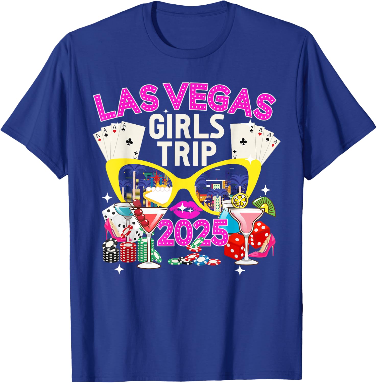 Las Vegas Girls Trip 2025 Las Vegas Girls Vacation Travel T-Shirt - T-Shirt | Royal