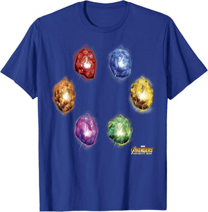 Marvel Avengers Infinity War Stones Glow Graphic T-Shirt - T-Shirt | Royal