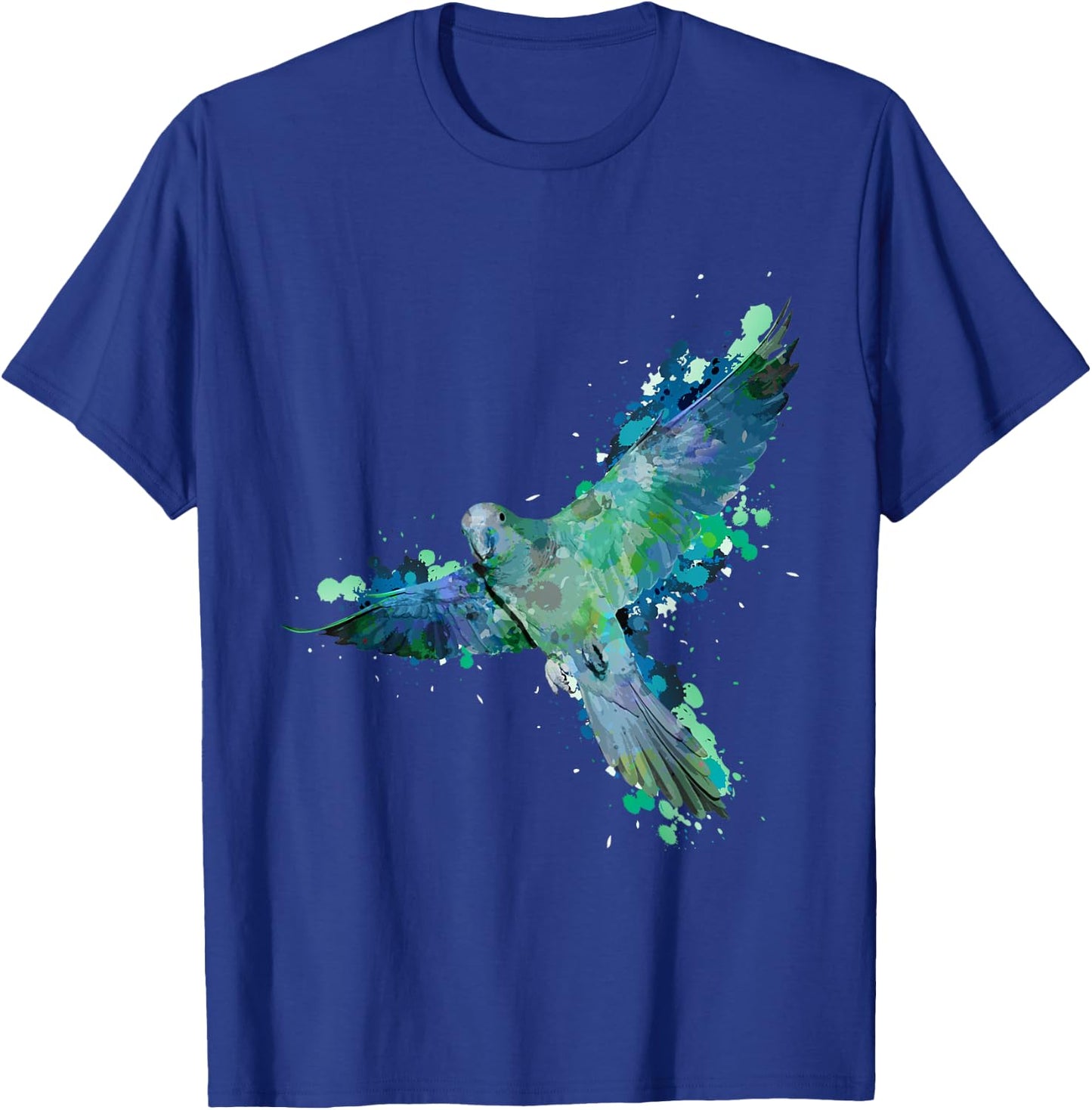 Watercolor Parrot T Shirt | Gift Parakeet Lovers Macaw T-Shirt - T-Shirt | Royal