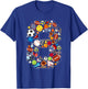 8th Birthday Sports Theme 8 Year Old Boy Girl Birthday T-Shirt - T-Shirt | Royal