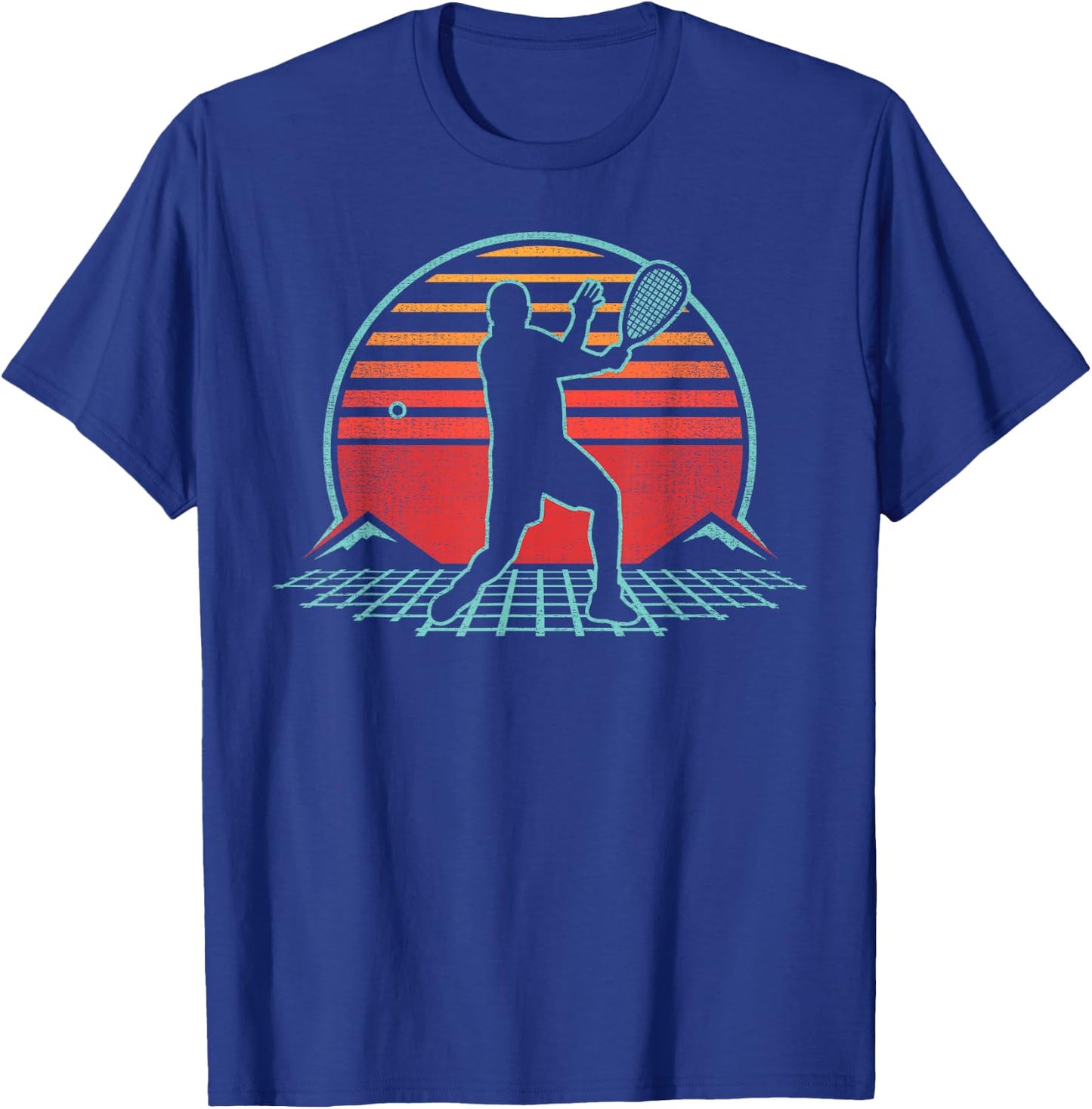 Racquetball Retro Vintage 80s Style Player Gift T-Shirt - T-Shirt | Royal