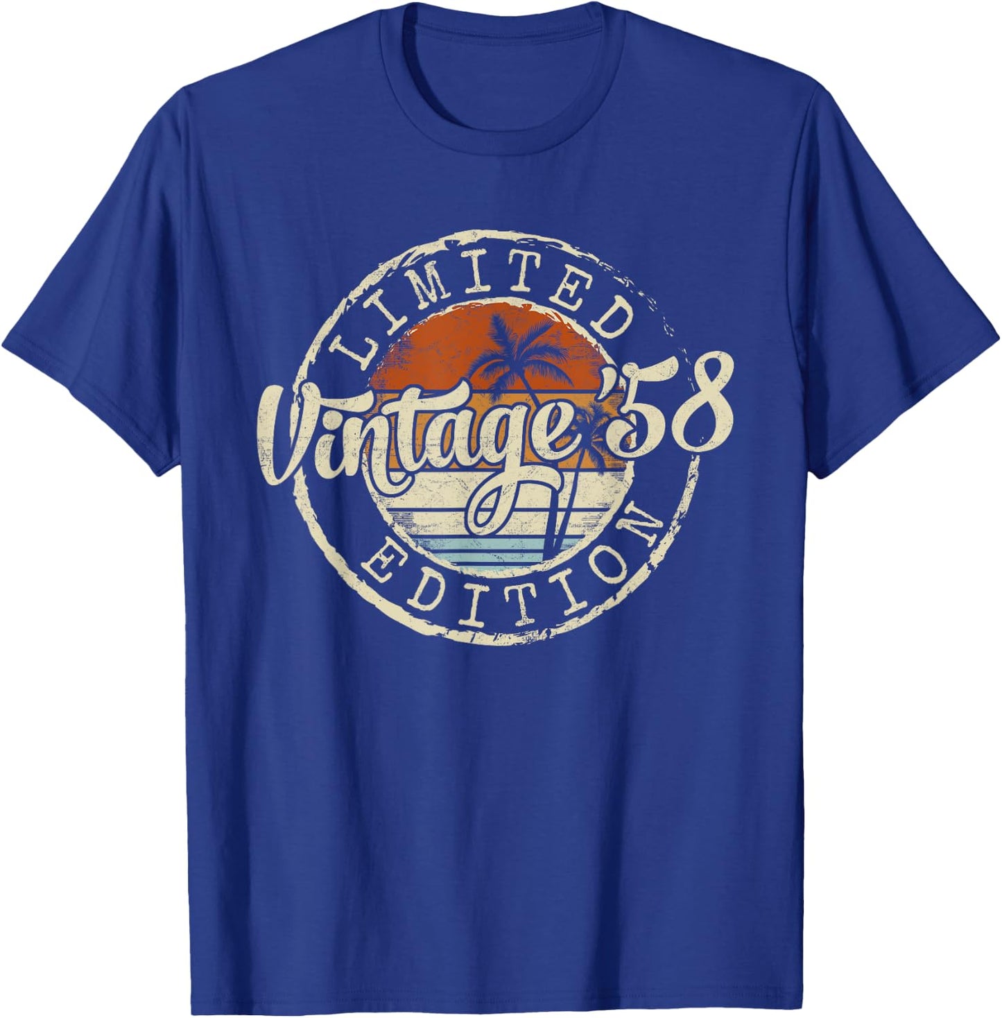 Vintage 1958 67th Birthday Gifts Women 67 Year Old T-Shirt - T-Shirt | Royal