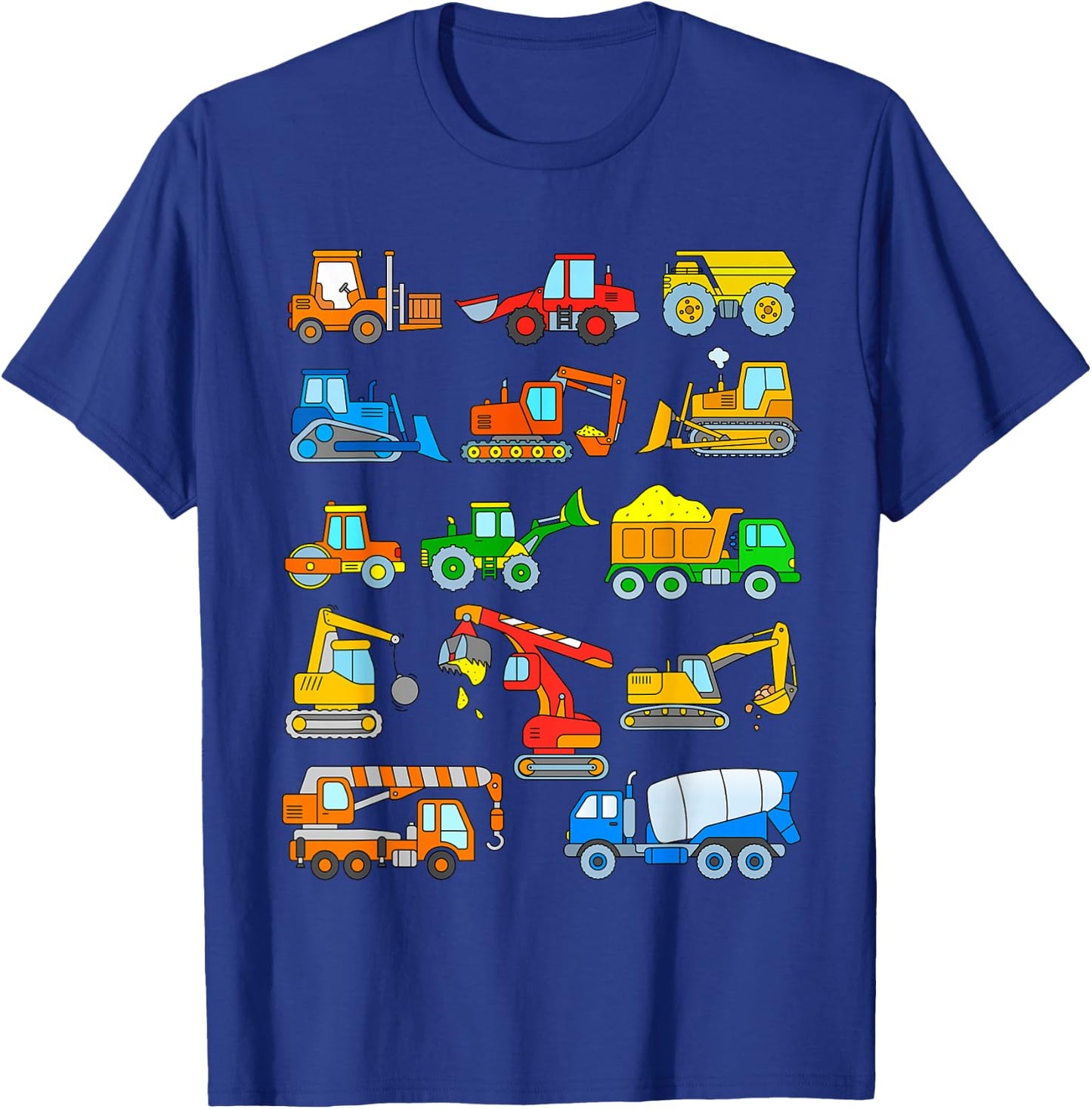 Construction Excavator for Boys Girls Men and Women T-Shirt - T-Shirt | Royal