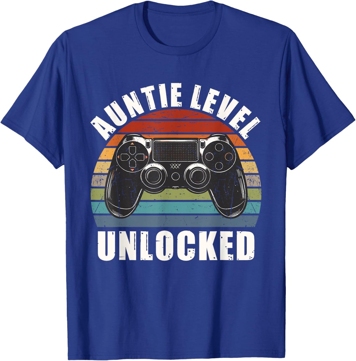 Auntie Level Unlocked Leveled Up To Auntie New Aunt T-Shirt - T-Shirt | Royal
