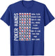 Poker Hands Cheat Sheet Card Casino Games Funny Player Gift T-Shirt - T-Shirt | Royal