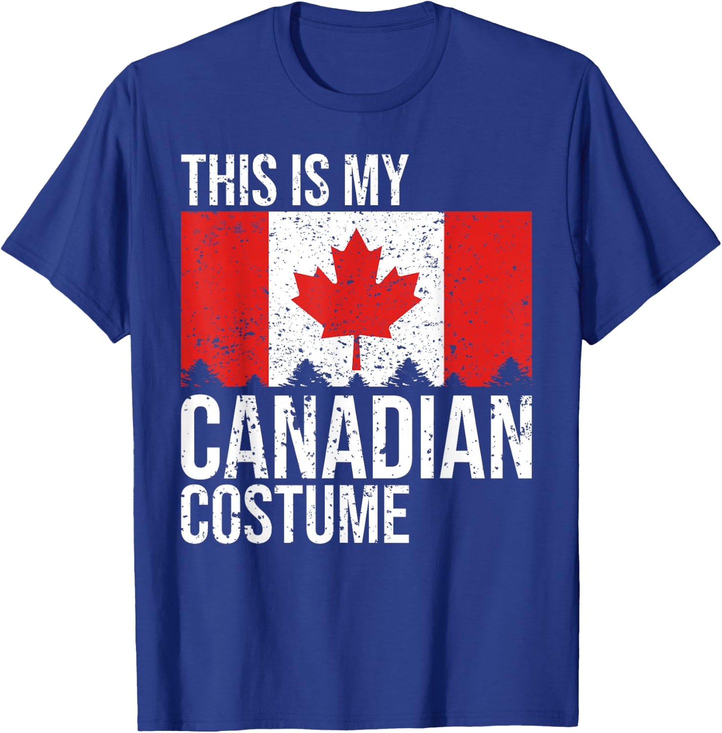 Vintage This Is My Canadian Flag Costume for Halloween T-Shirt - T-Shirt | Royal