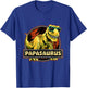 Papasaurus Dad T-Rex Dinosaur Birthday Matching T-Shirt - T-Shirt | Royal
