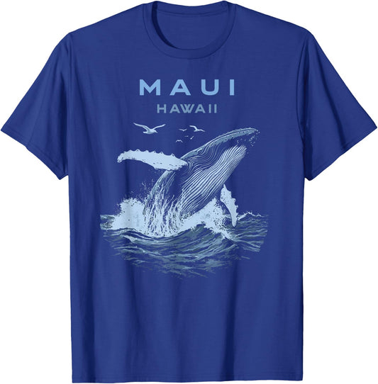 Maui Hawaii Humpback Whale T-Shirt - T-Shirt | Royal