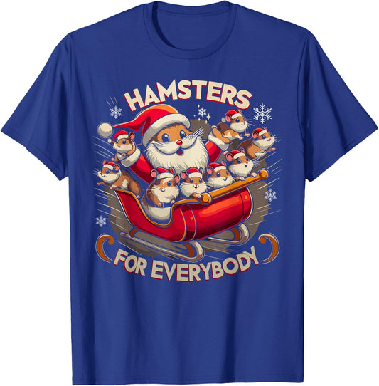 Hamsters For Everybody Christmas Pajamas Hamster Kids Girls T-Shirt - T-Shirt | Royal
