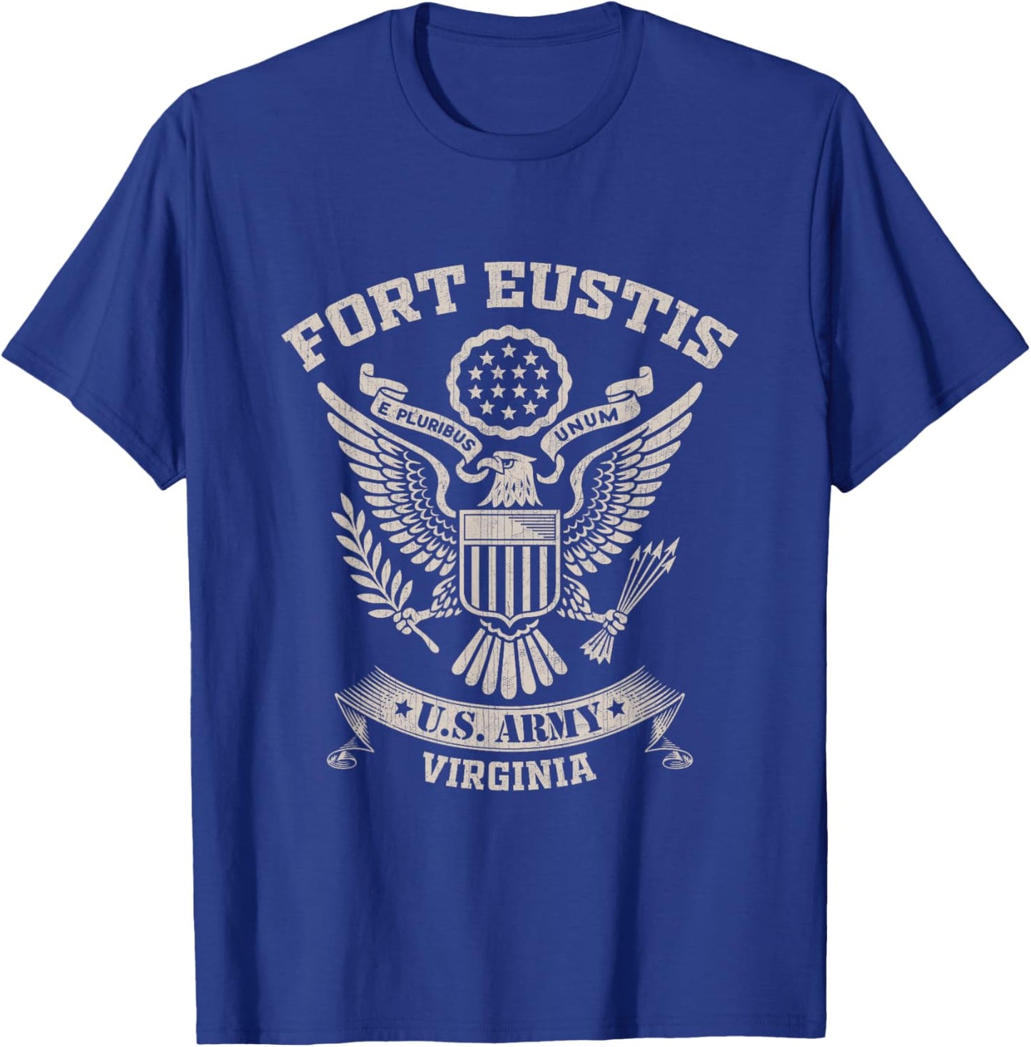 Fort Eustis Veteran Virginia VA Military Base Vintage Gift T-Shirt - T-Shirt | Royal